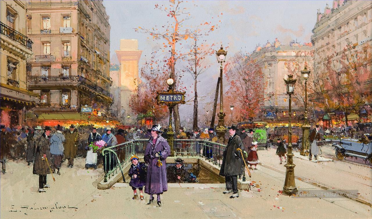 Porte Saint Martin Eugène Galien Parisien Peintures à l'huile